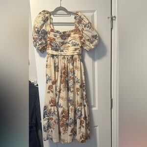EUC Abercrombie Emerson puff sleeve fall floral dress size small